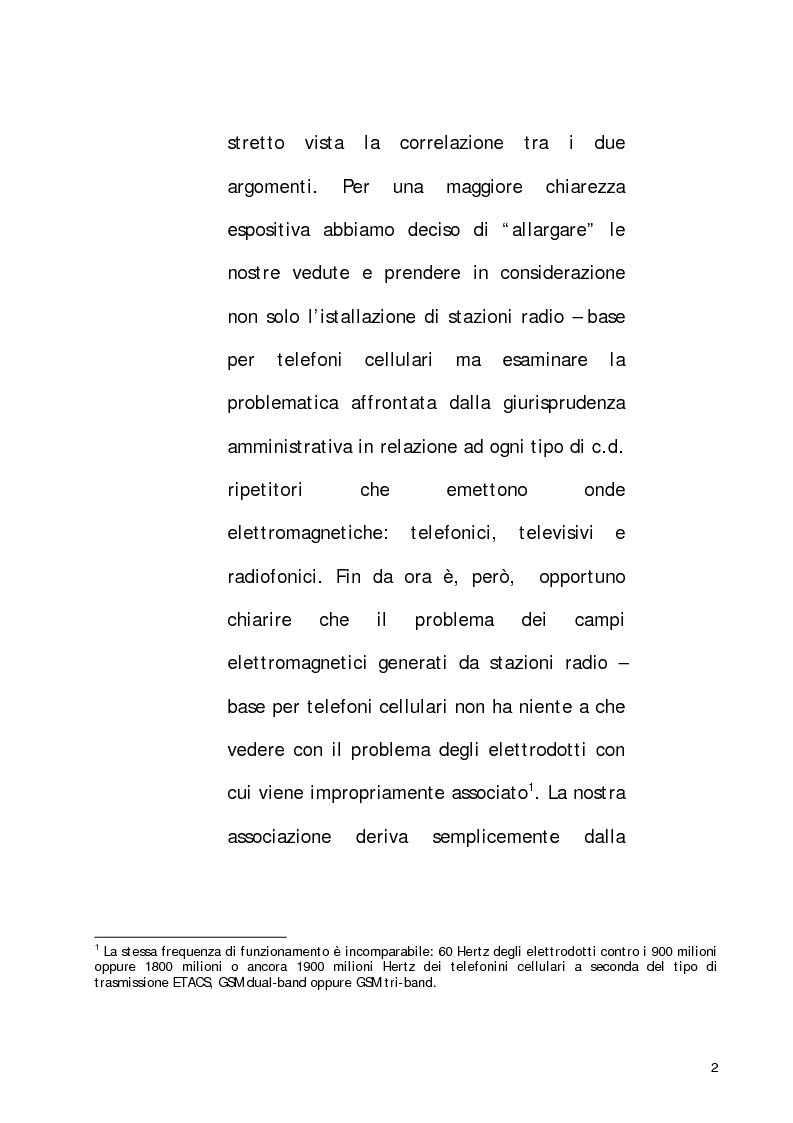 Anteprima della tesi: Inquinamento elettromagnetico e potestà edilizia, Pagina 2