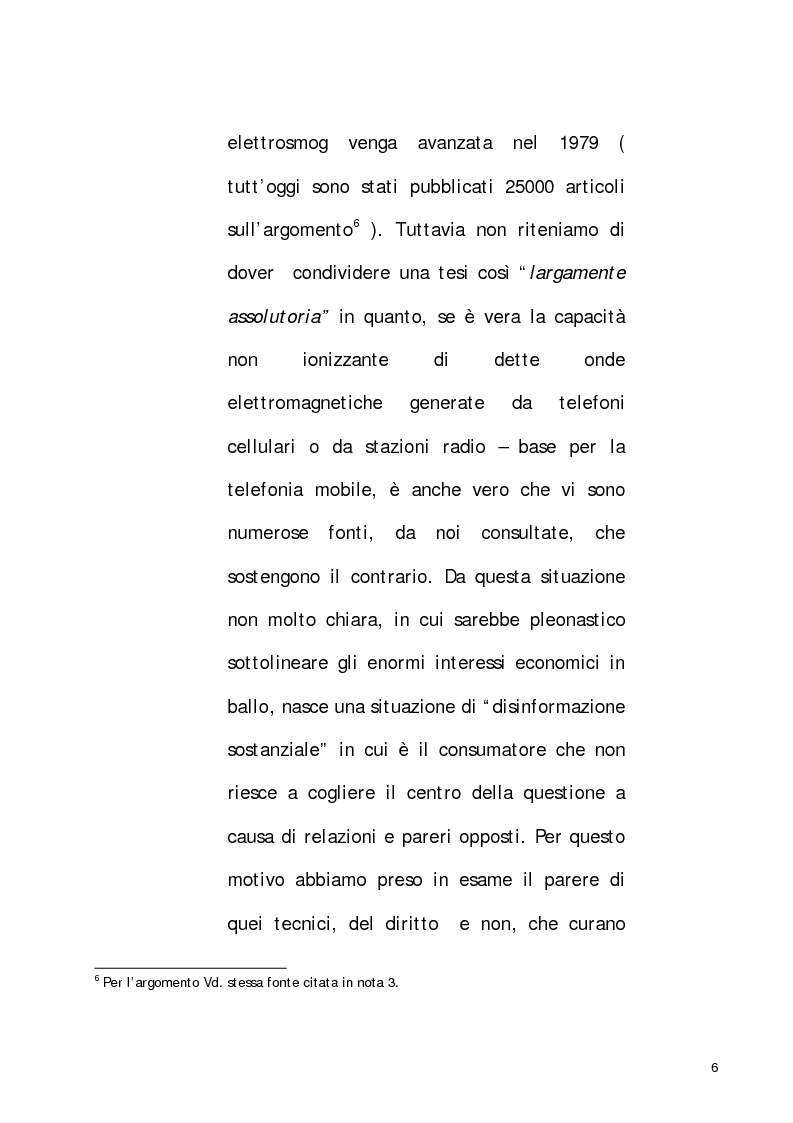 Anteprima della tesi: Inquinamento elettromagnetico e potestà edilizia, Pagina 6