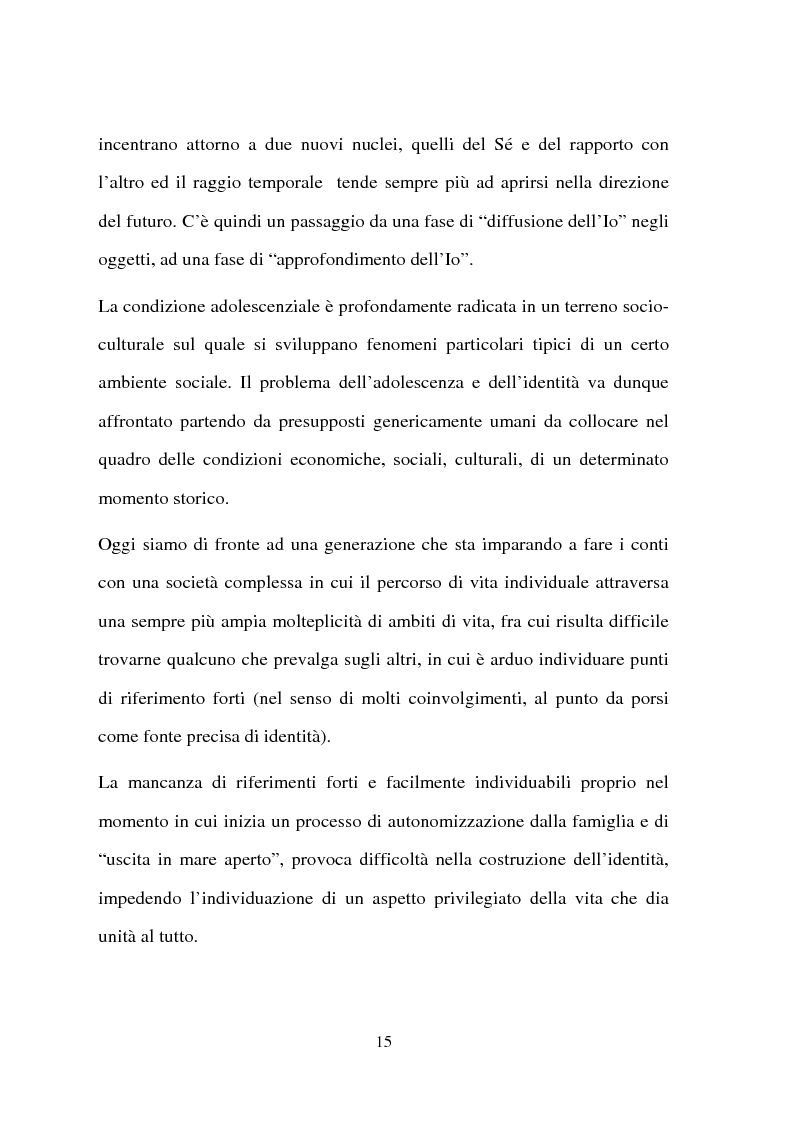 Anteprima della tesi: La condizione giovanile ed il suo rapporto con la società adulta, con particolare riferimento all'aggregazione in gruppo, Pagina 14