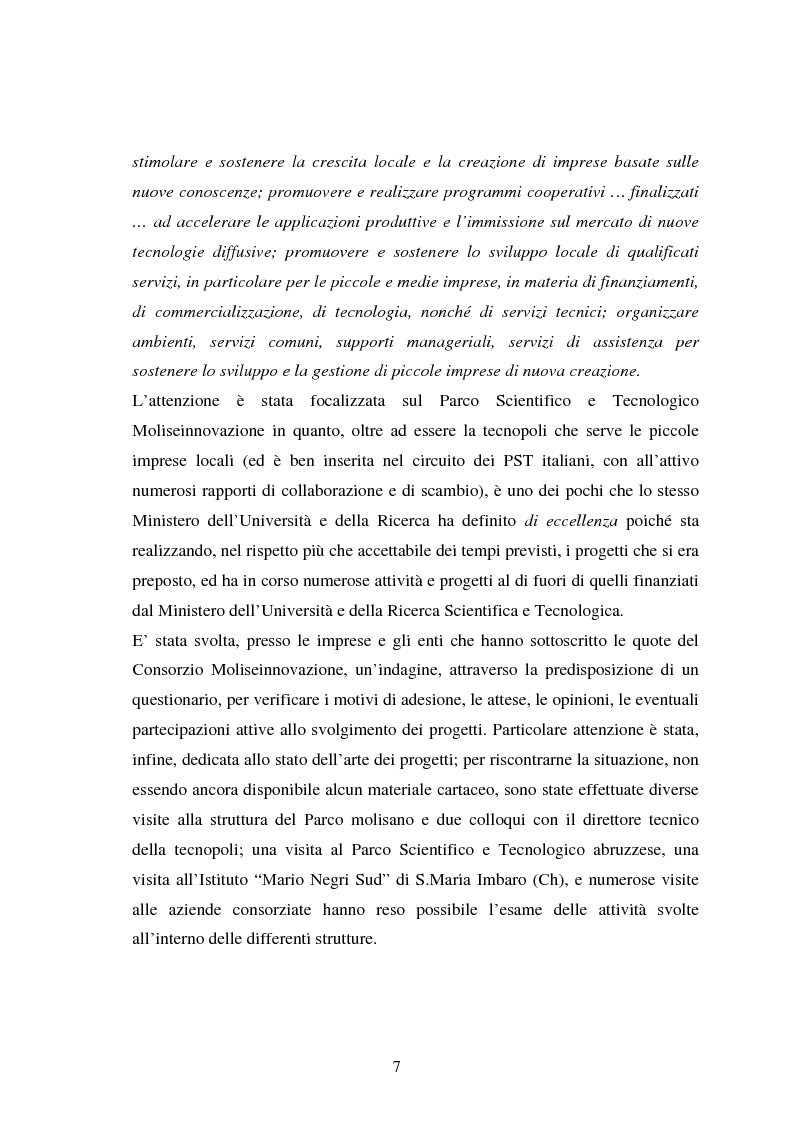 Anteprima della tesi: Piccole imprese e competitività: il ruolo dei parchi scientifici e tecnologici, Pagina 3