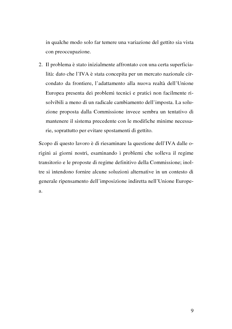 Anteprima della tesi: I problemi del regime definitivo Iva nell'Unione Europea, Pagina 3