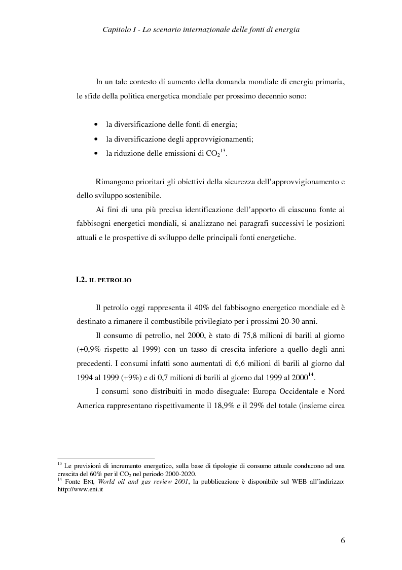 Anteprima della tesi: Ruolo del gas naturale e fonti di approvvigionamento per l'Italia, Pagina 12