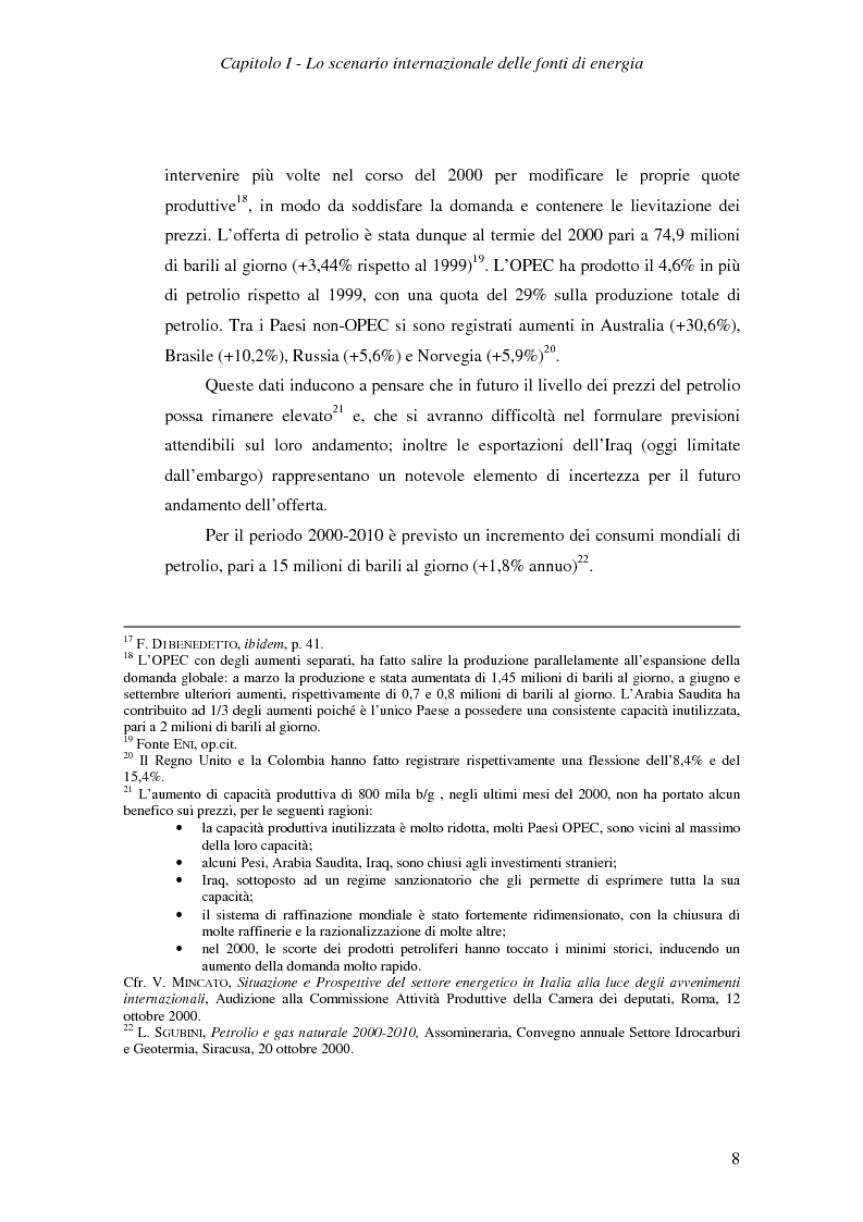 Anteprima della tesi: Ruolo del gas naturale e fonti di approvvigionamento per l'Italia, Pagina 14