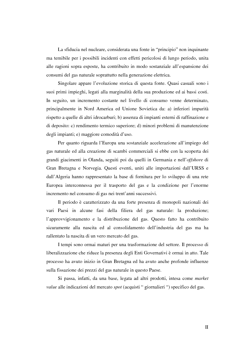 Anteprima della tesi: Ruolo del gas naturale e fonti di approvvigionamento per l'Italia, Pagina 2