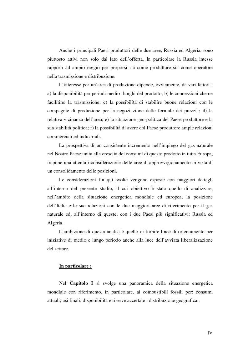 Anteprima della tesi: Ruolo del gas naturale e fonti di approvvigionamento per l'Italia, Pagina 4