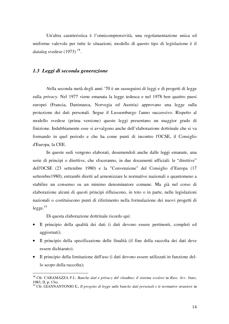 Anteprima della tesi: La tutela della privacy nella pubblica amministrazione, Pagina 13