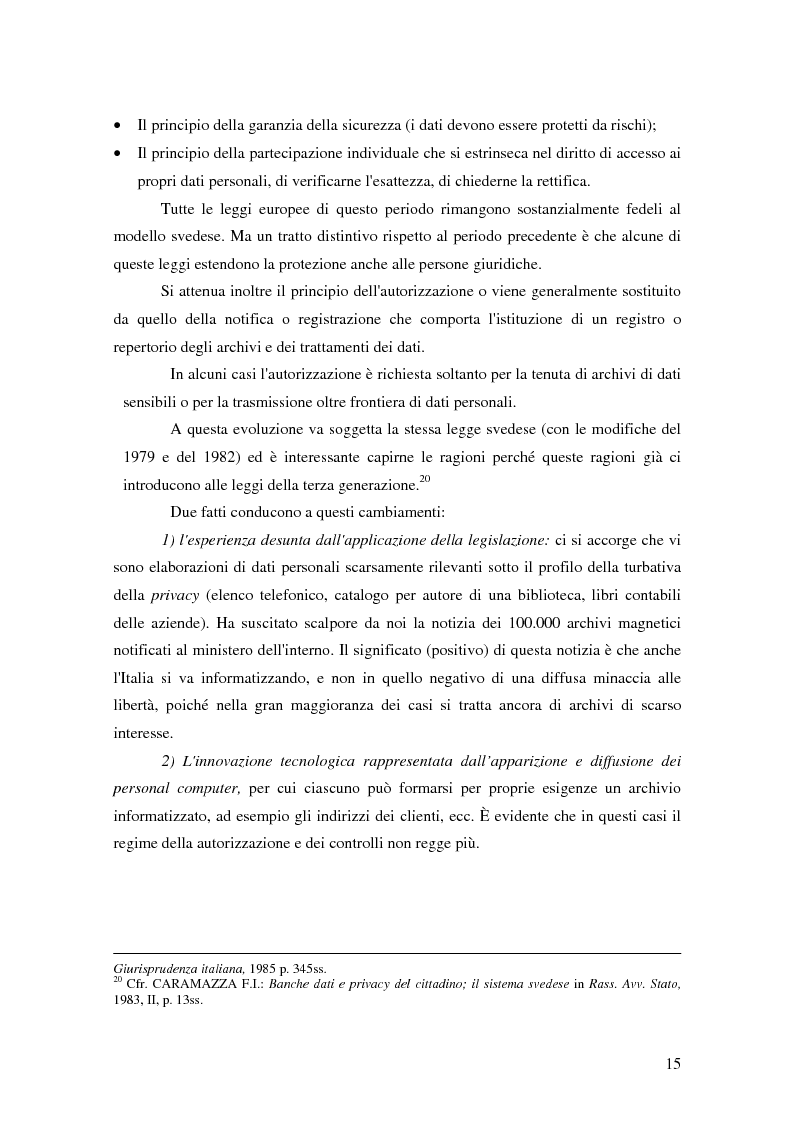 Anteprima della tesi: La tutela della privacy nella pubblica amministrazione, Pagina 14