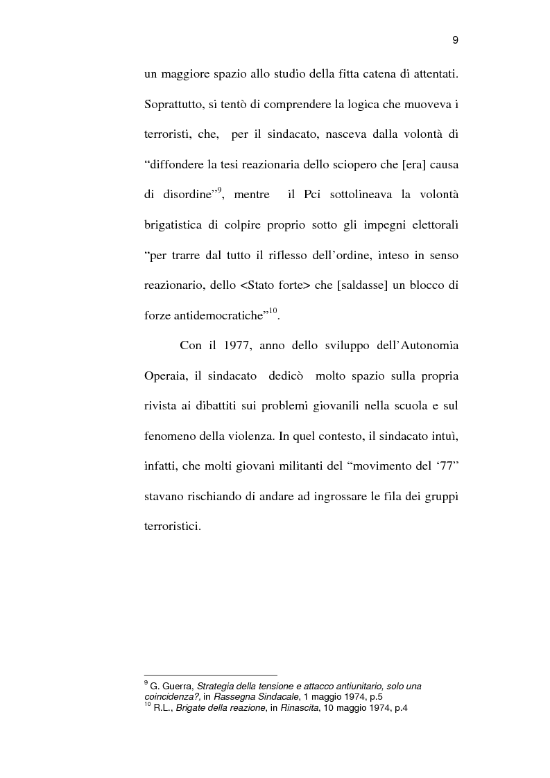 Anteprima della tesi: Sindacato e terrorismo in Italia dalla strage di piazza Fontana all'assassinio Moro, 1968-1978, Pagina 6