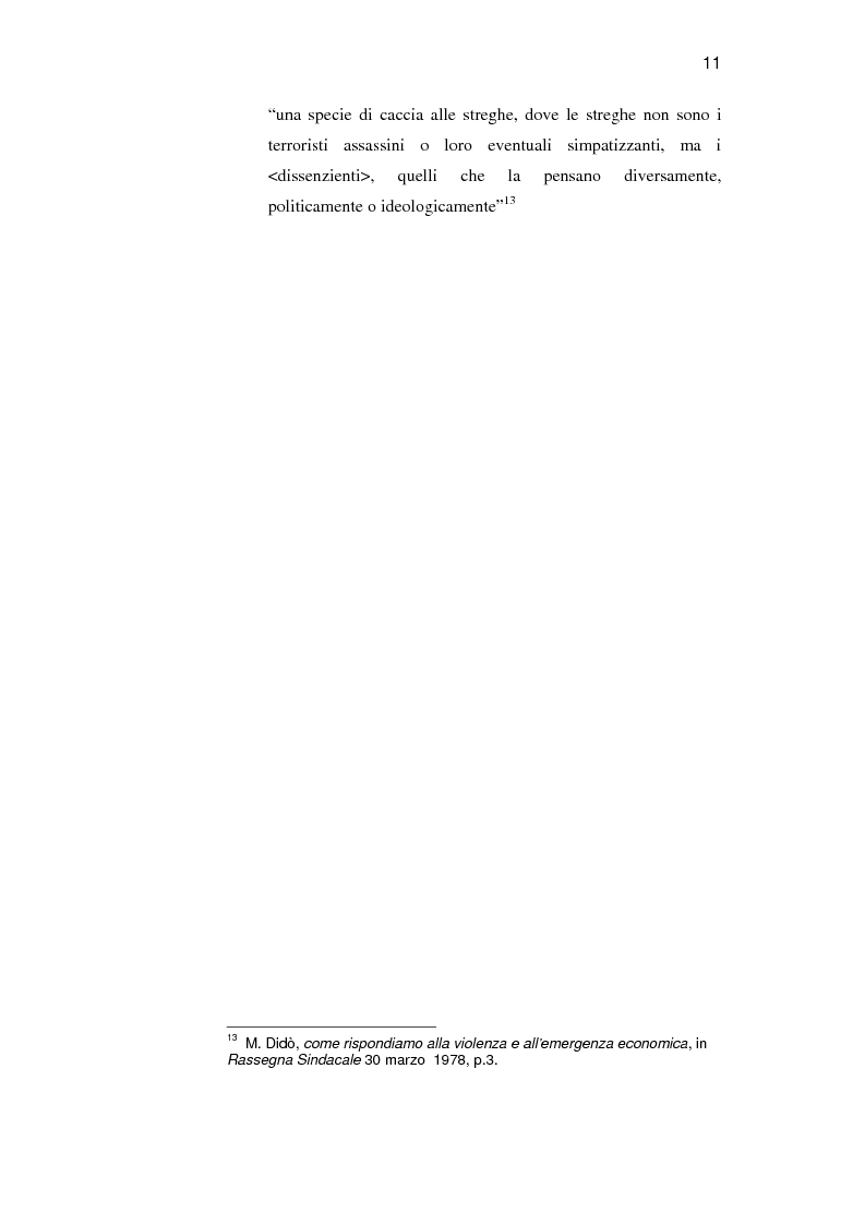 Anteprima della tesi: Sindacato e terrorismo in Italia dalla strage di piazza Fontana all'assassinio Moro, 1968-1978, Pagina 8