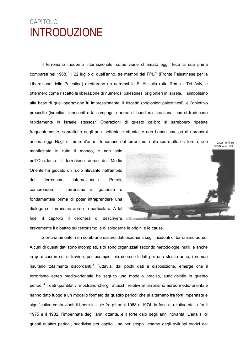 Anteprima della tesi: Il terrorismo aereo del Medio Oriente, Pagina 2