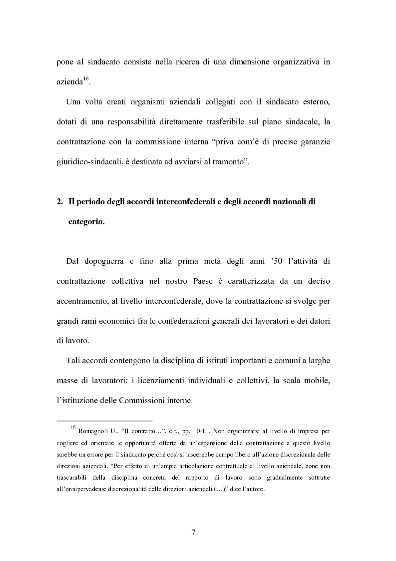 Anteprima della tesi: Il contratto collettivo aziendale, Pagina 7