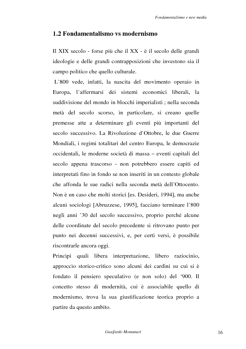 Anteprima della tesi: Fondamentalismo e new media. Un connubio impossibile?, Pagina 14