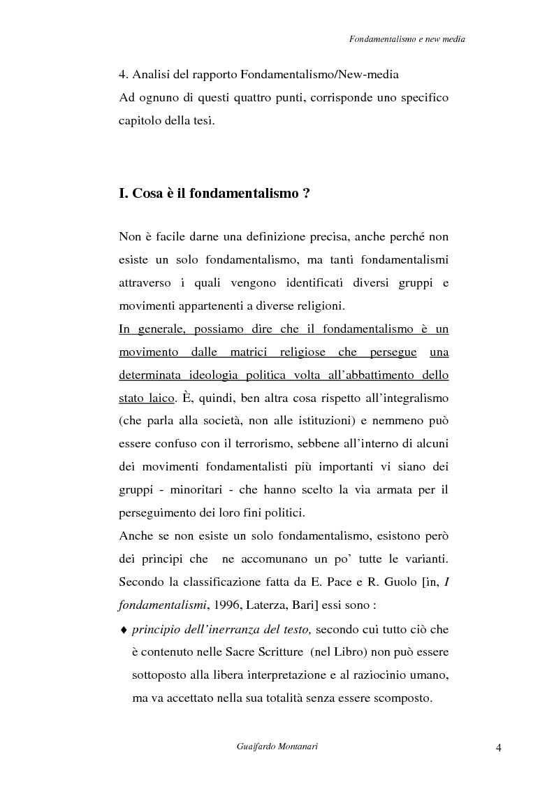 Anteprima della tesi: Fondamentalismo e new media. Un connubio impossibile?, Pagina 2