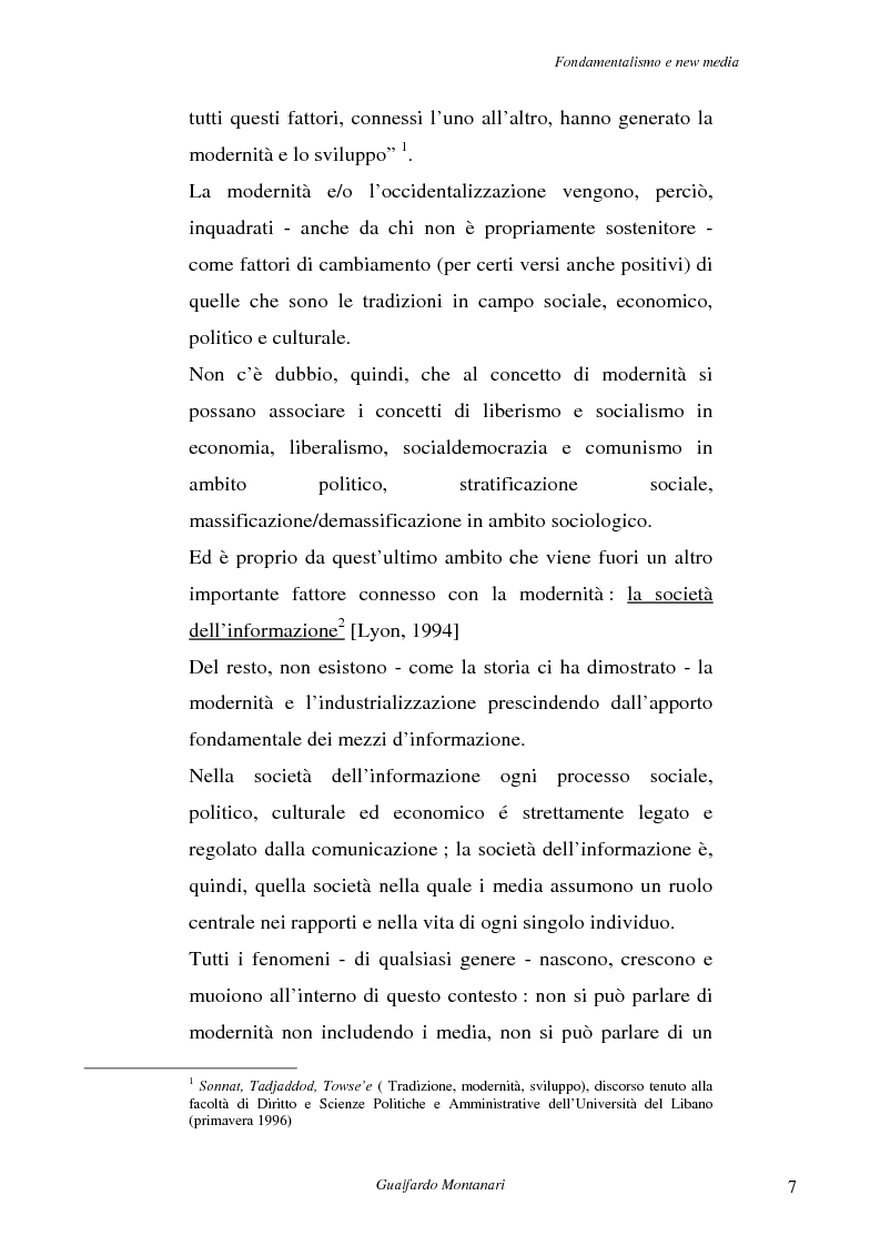 Anteprima della tesi: Fondamentalismo e new media. Un connubio impossibile?, Pagina 5