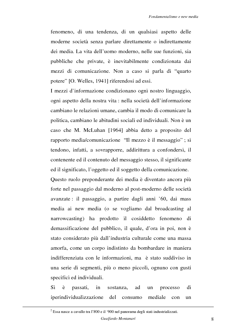 Anteprima della tesi: Fondamentalismo e new media. Un connubio impossibile?, Pagina 6