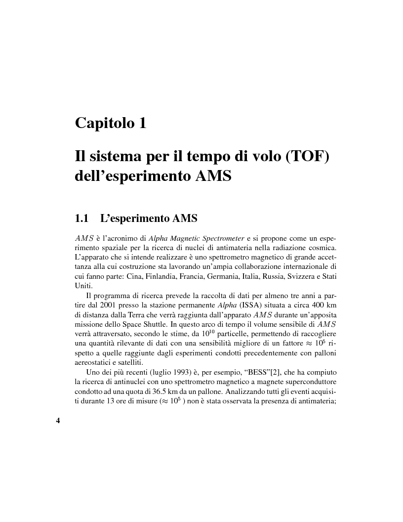 Anteprima della tesi: Calibrazione dei fotomoltiplicatori di Ama, esperimento spaziale per la ricerca dell'antimateria, Pagina 3