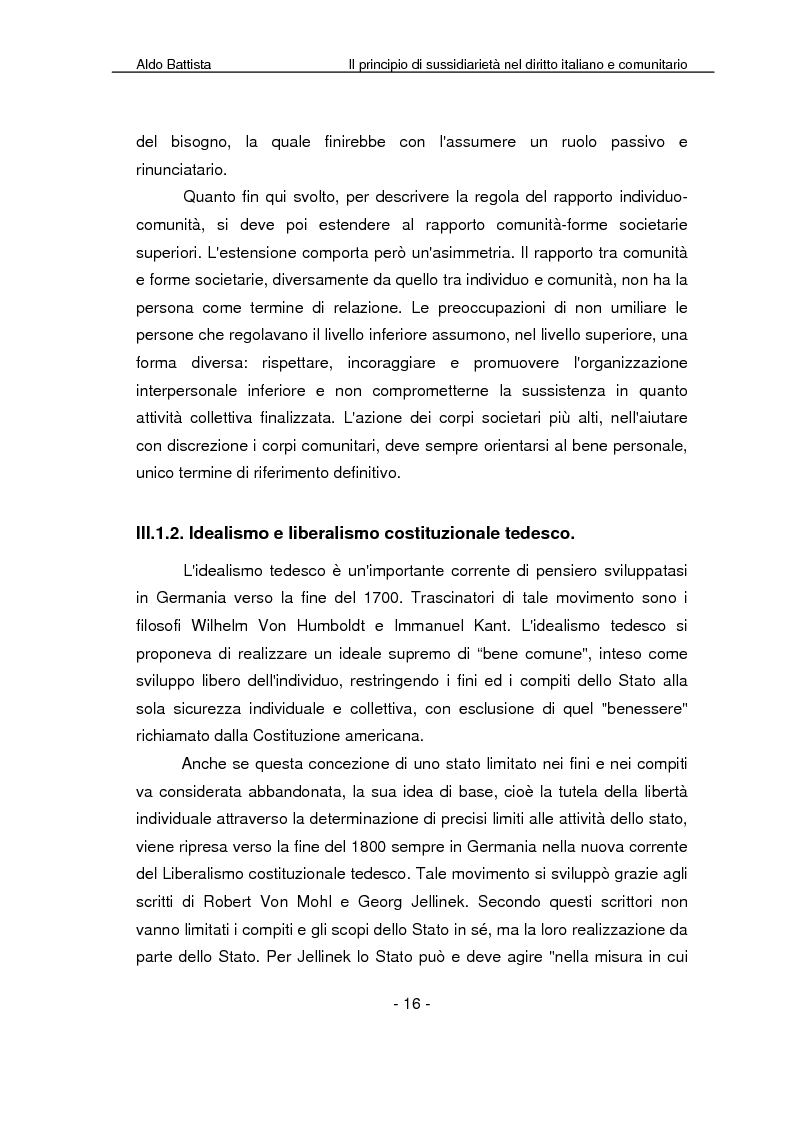 Anteprima della tesi: Il principio di sussidiarietà nel diritto italiano e comunitario, Pagina 11