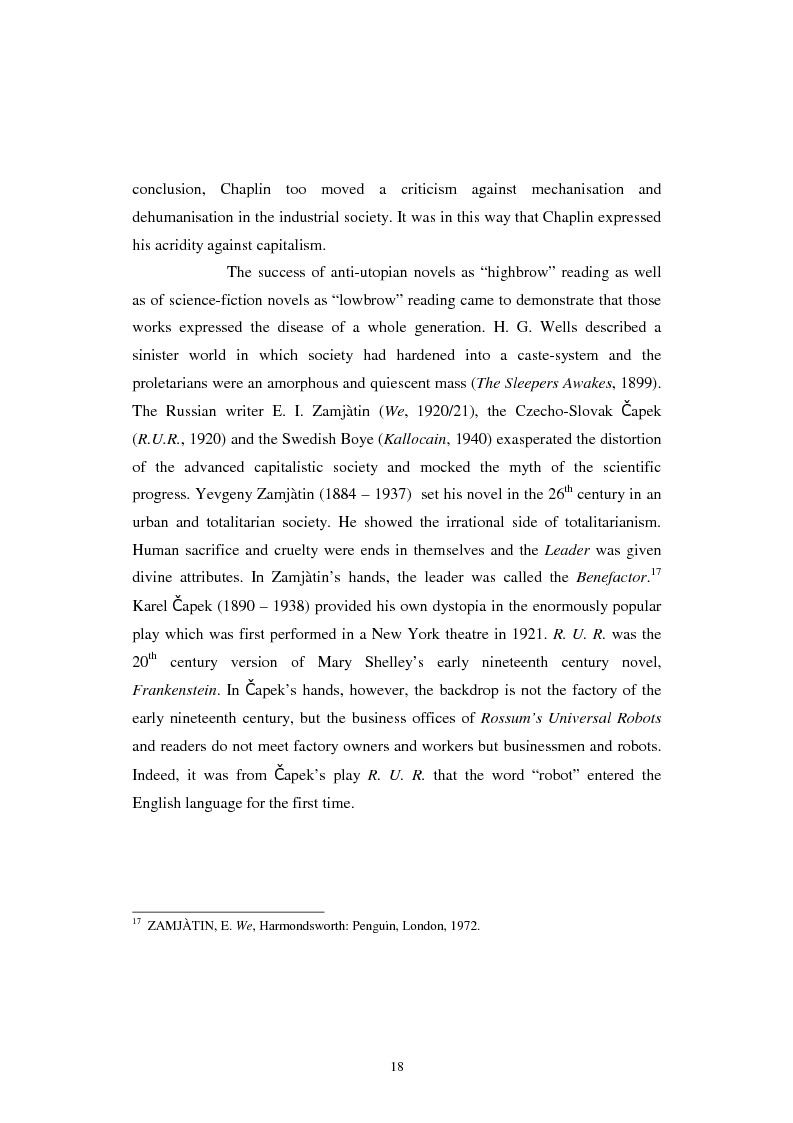 Anteprima della tesi: The Contemporary World Seen through the Dystopian Novels of Huxley and Orwell, Pagina 15