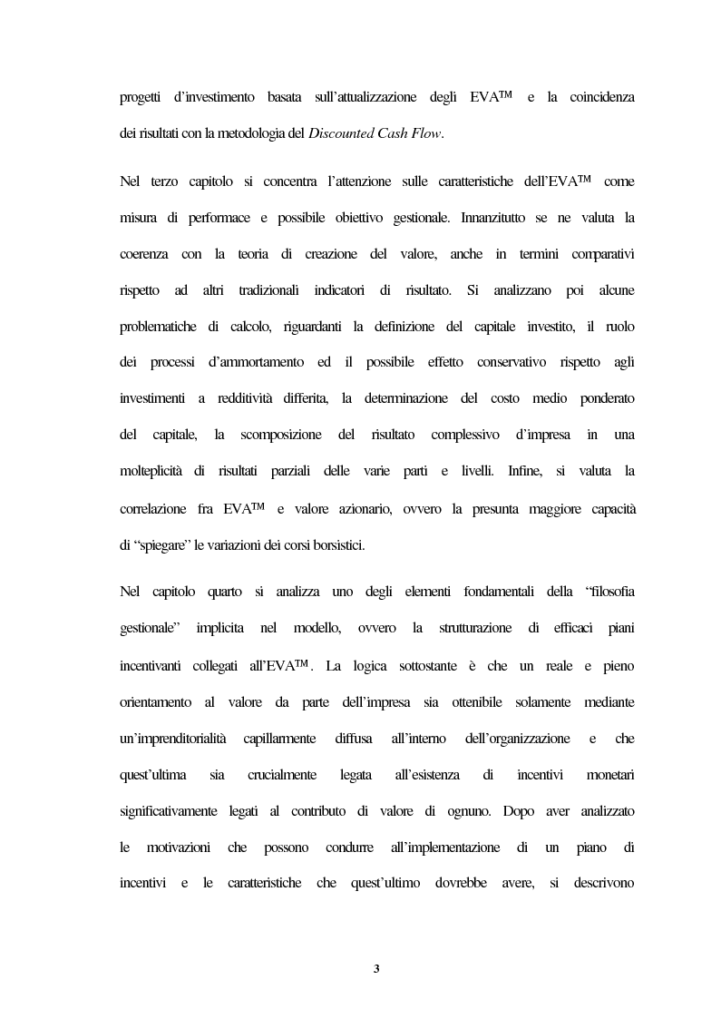 Anteprima della tesi: Il modello dell'Economic Value Added (EVA) e l'esperienza del gruppo Siemens, Pagina 3