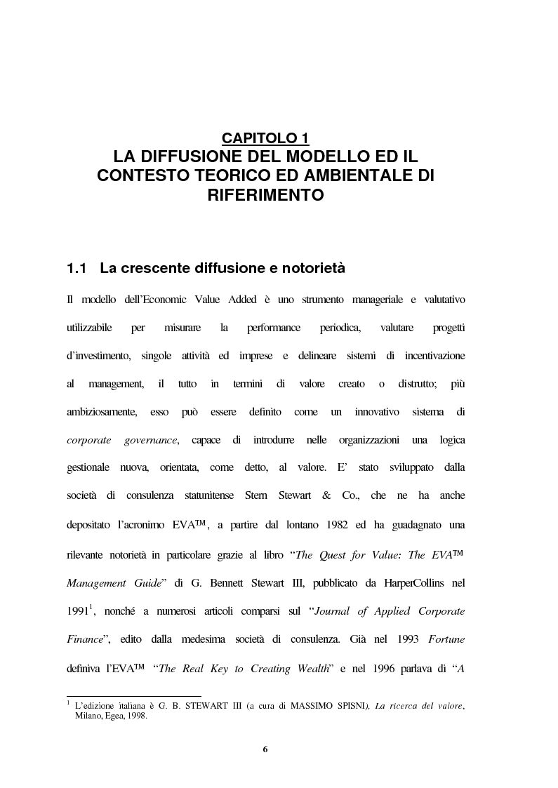 Anteprima della tesi: Il modello dell'Economic Value Added (EVA) e l'esperienza del gruppo Siemens, Pagina 6
