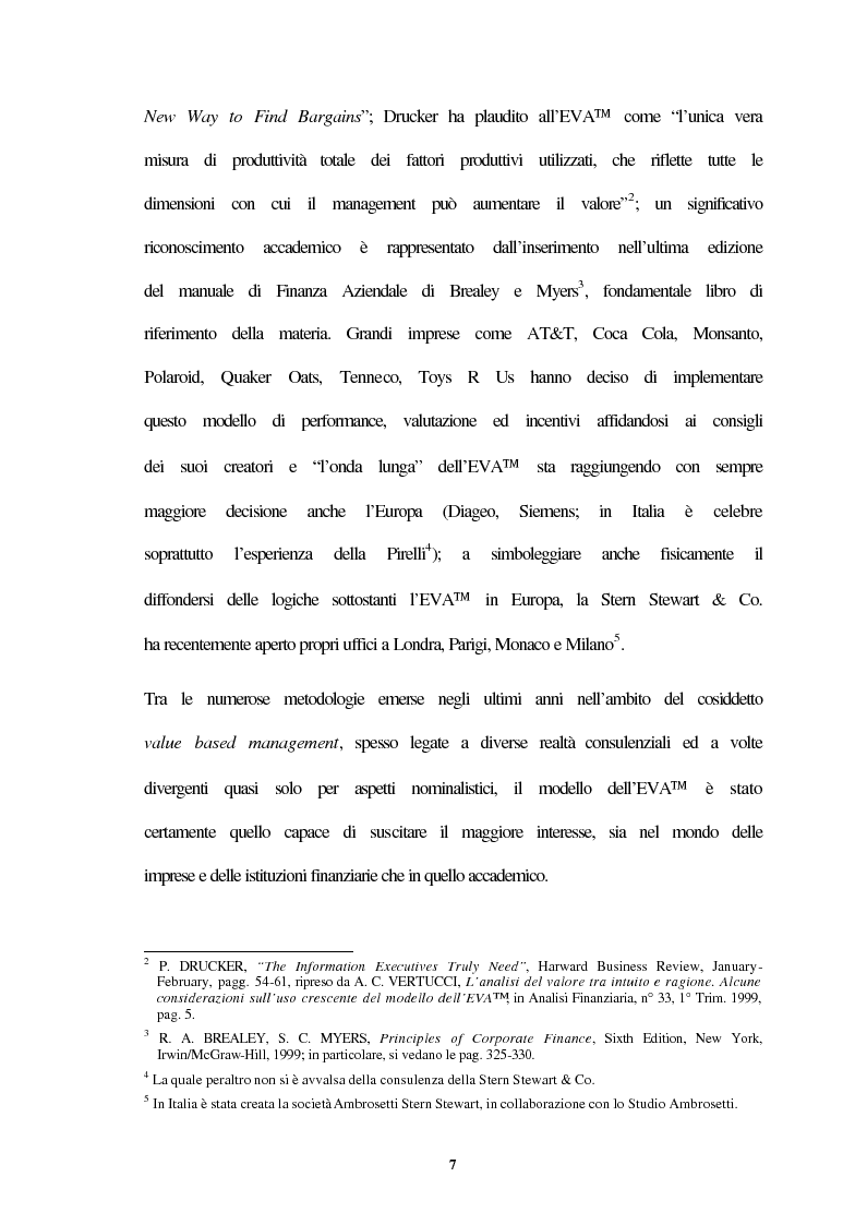 Anteprima della tesi: Il modello dell'Economic Value Added (EVA) e l'esperienza del gruppo Siemens, Pagina 7