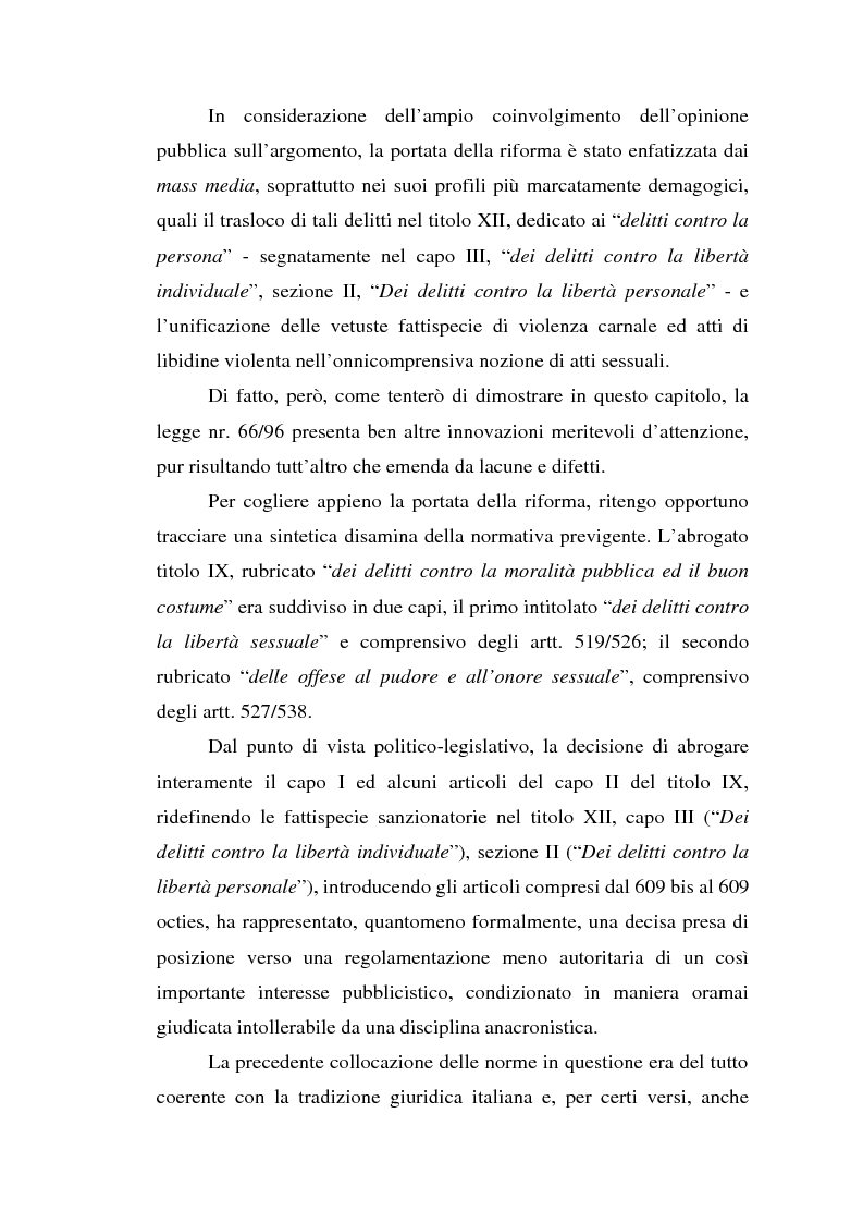 Anteprima della tesi: Trattamento penale e penitenziario dei condannati per reati sessuali, Pagina 11