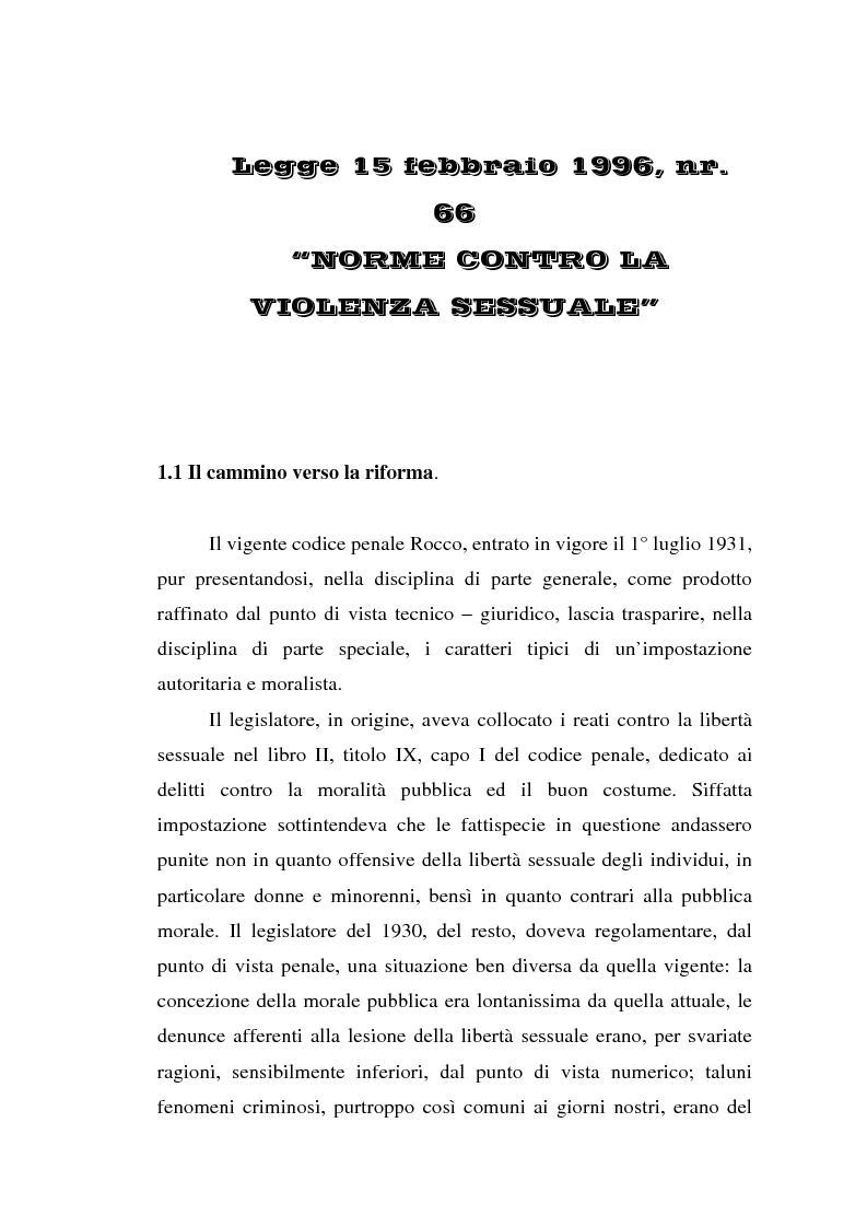 Anteprima della tesi: Trattamento penale e penitenziario dei condannati per reati sessuali, Pagina 4