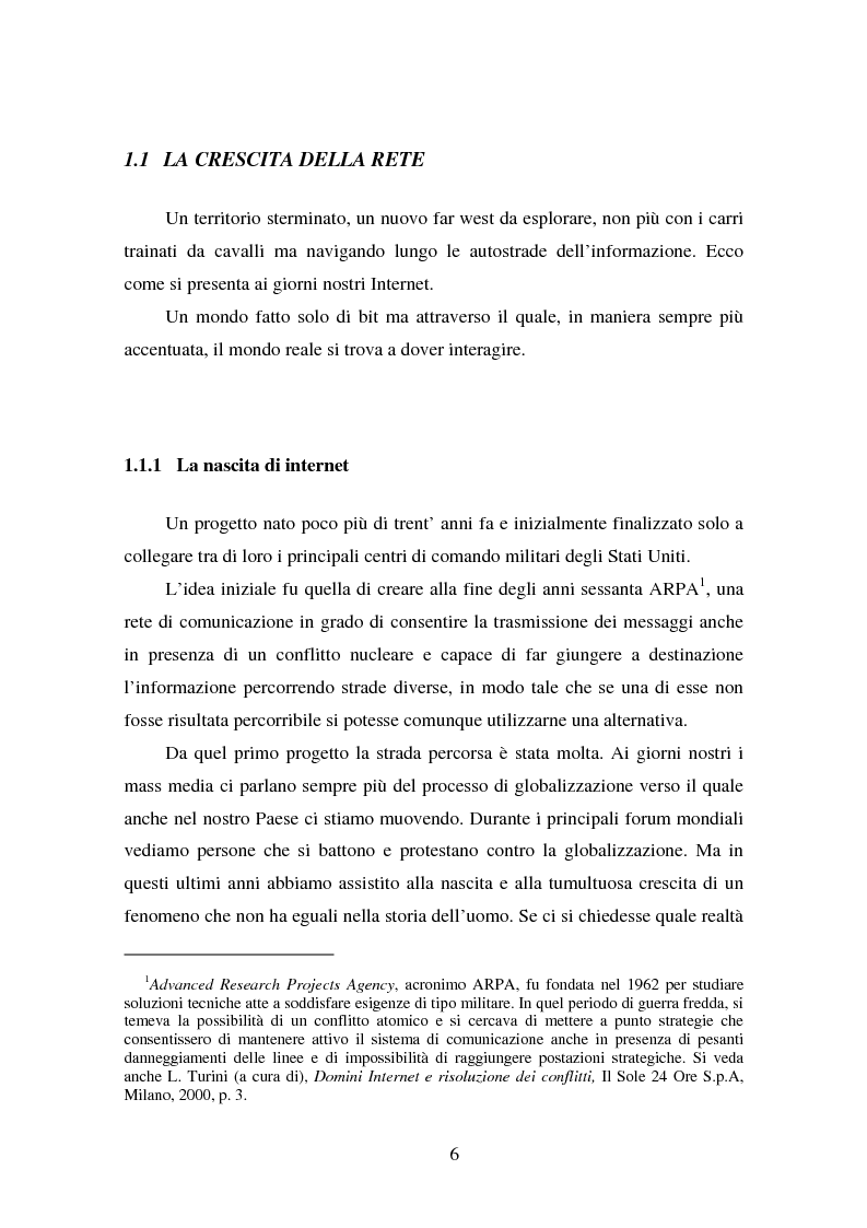 Anteprima della tesi: Gli Adr come alternativa alle controversie su Internet, Pagina 6