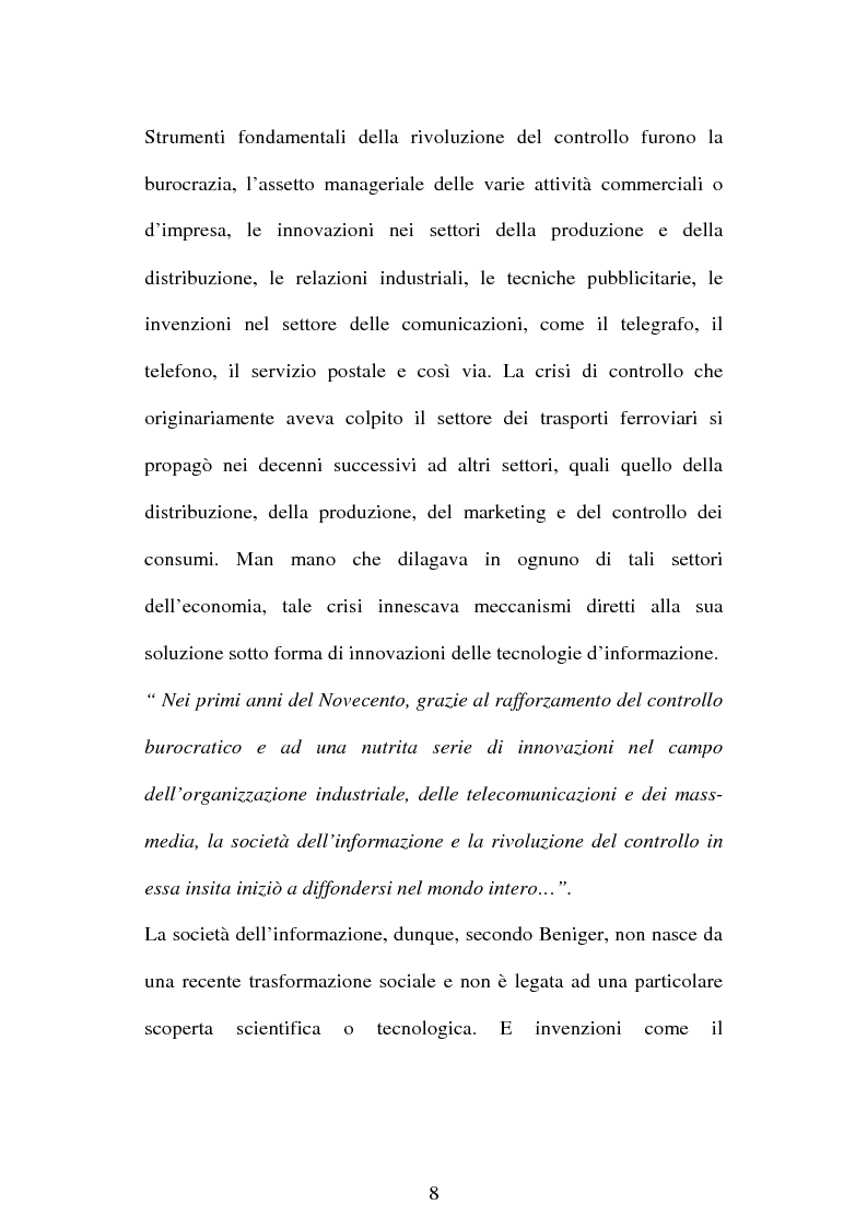 Anteprima della tesi: La società dell'informazione e la tutela della privacy nell'ordinamento internazionale e comunitario, Pagina 14