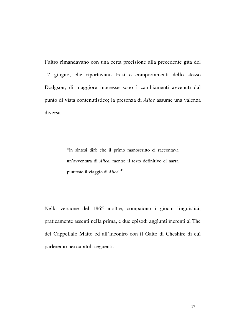 Anteprima della tesi: Alice tra senso e non senso. Studio su Lewis Carroll, Pagina 13