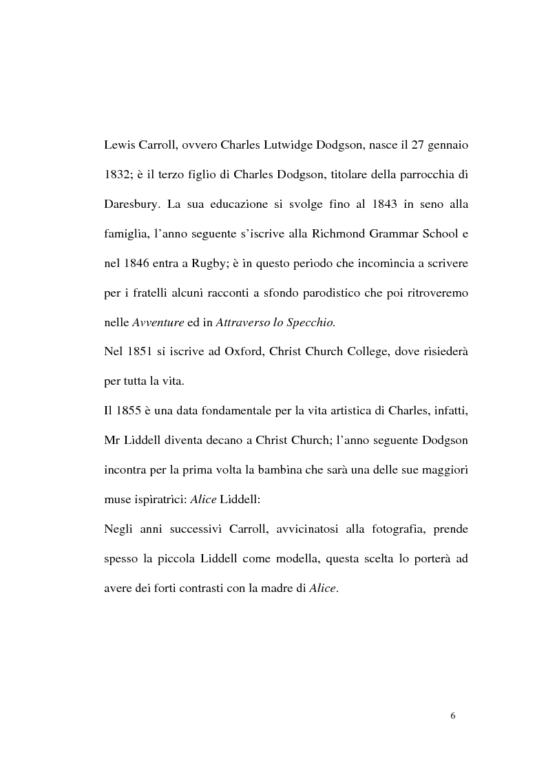 Anteprima della tesi: Alice tra senso e non senso. Studio su Lewis Carroll, Pagina 2