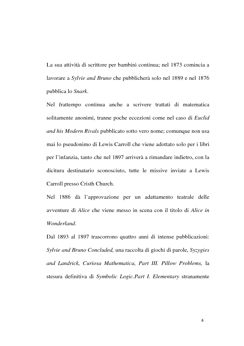 Anteprima della tesi: Alice tra senso e non senso. Studio su Lewis Carroll, Pagina 4