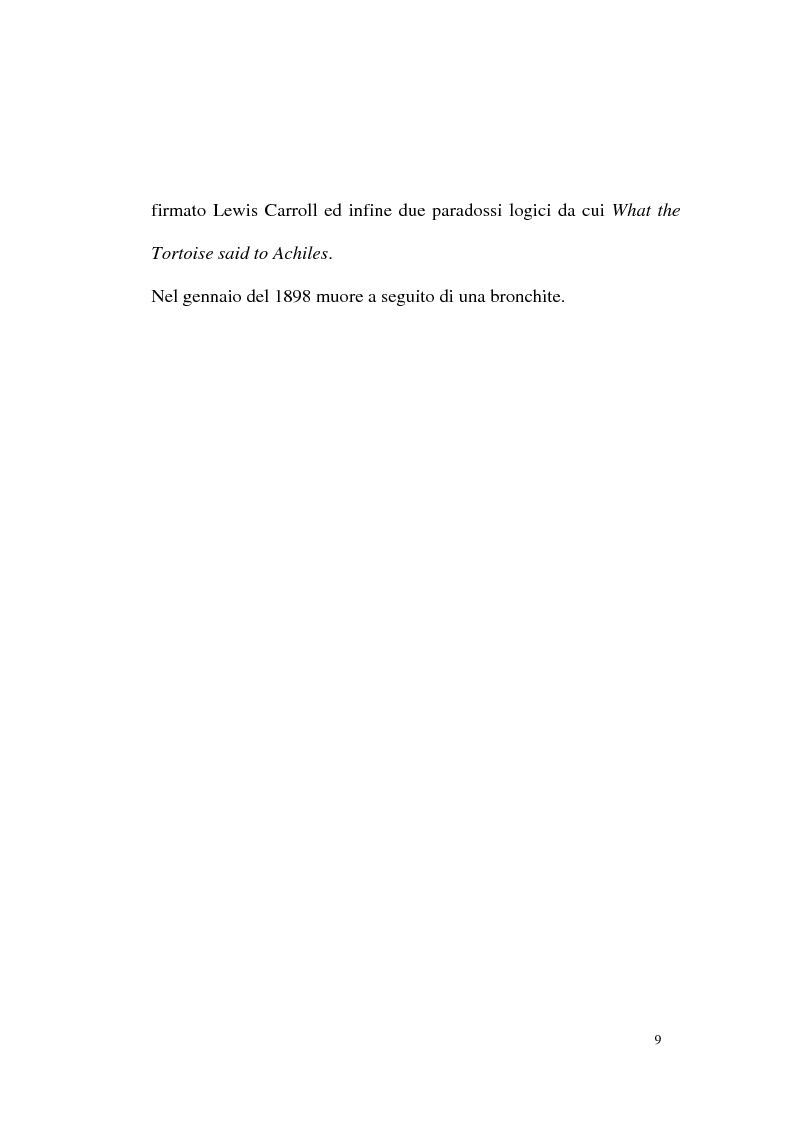 Anteprima della tesi: Alice tra senso e non senso. Studio su Lewis Carroll, Pagina 5