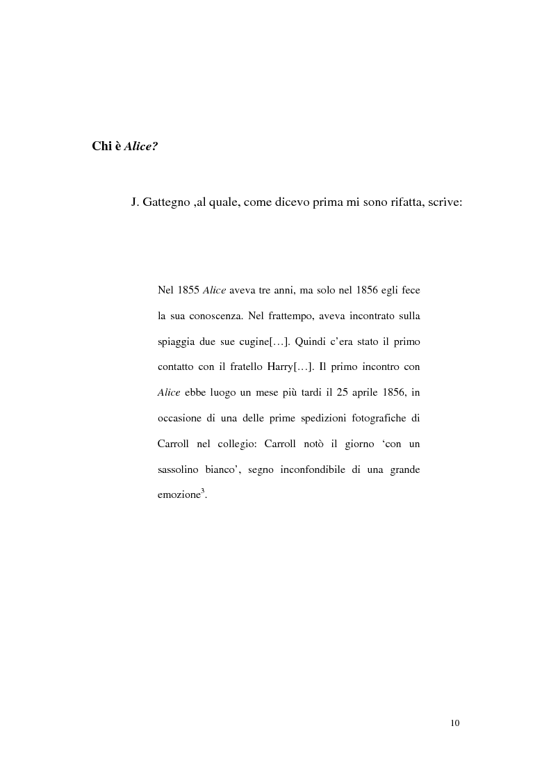 Anteprima della tesi: Alice tra senso e non senso. Studio su Lewis Carroll, Pagina 6