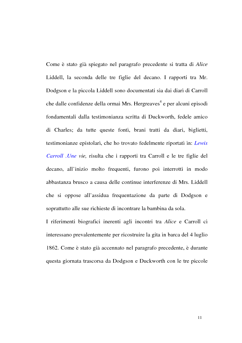 Anteprima della tesi: Alice tra senso e non senso. Studio su Lewis Carroll, Pagina 7