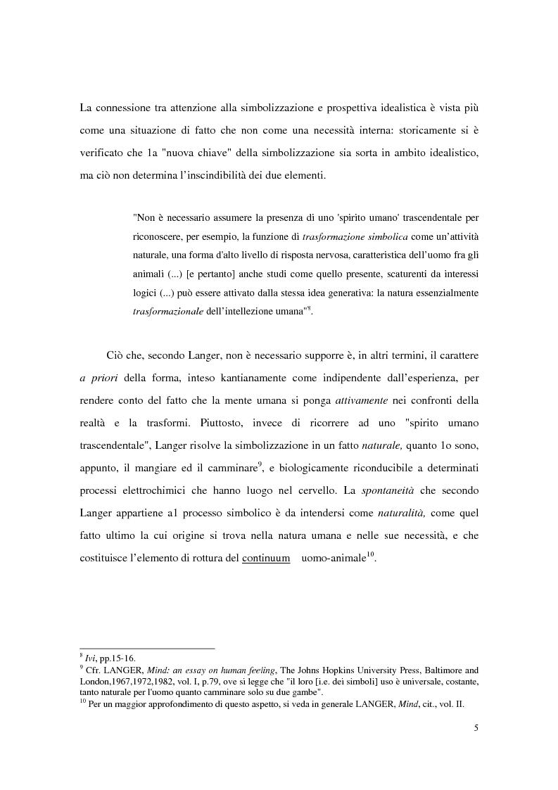 Anteprima della tesi: L'estetica simbolica in Susan K. Langer, Pagina 11