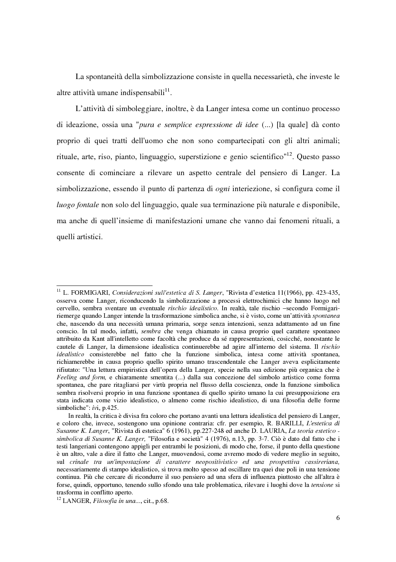 Anteprima della tesi: L'estetica simbolica in Susan K. Langer, Pagina 12