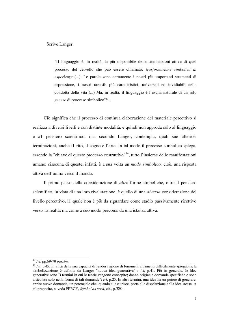 Anteprima della tesi: L'estetica simbolica in Susan K. Langer, Pagina 13