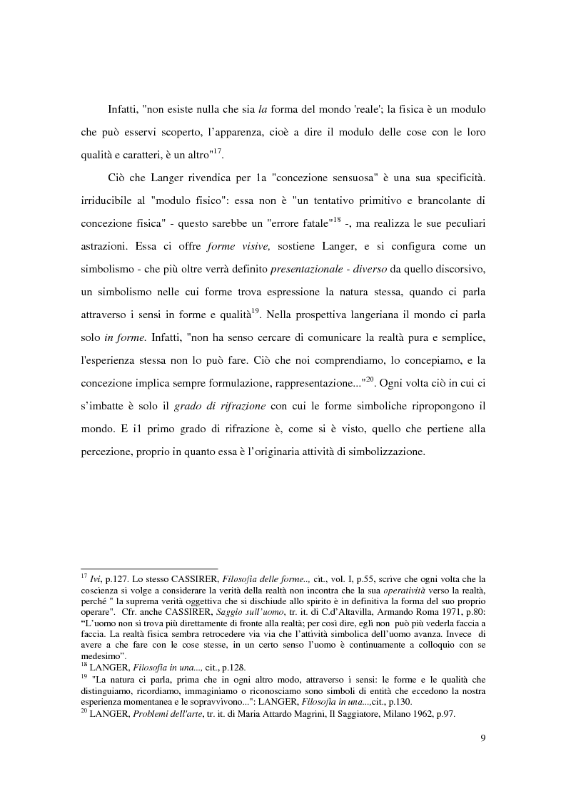 Anteprima della tesi: L'estetica simbolica in Susan K. Langer, Pagina 15
