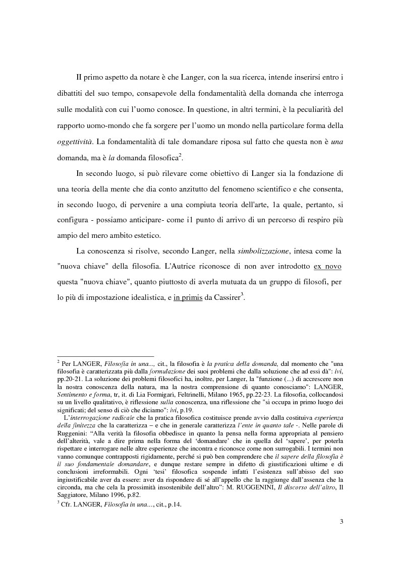 Anteprima della tesi: L'estetica simbolica in Susan K. Langer, Pagina 9