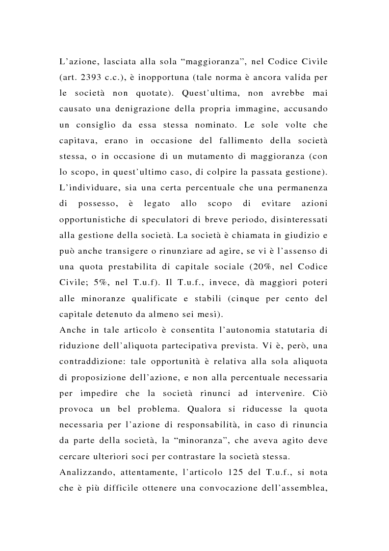 Anteprima della tesi: La tutela delle minoranze nelle società quotate a oltre tre anni dall'entrata in vigore del T.U.F., Pagina 11