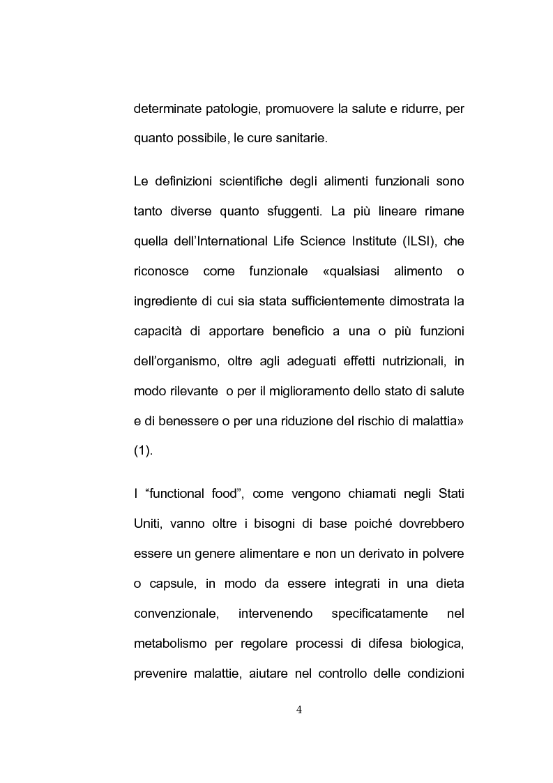 Anteprima della tesi: Separazione e caratterizzazione di FOS e fruttani impiegati nella preparazione di alimenti prebiotici e integratori alimentari, Pagina 4