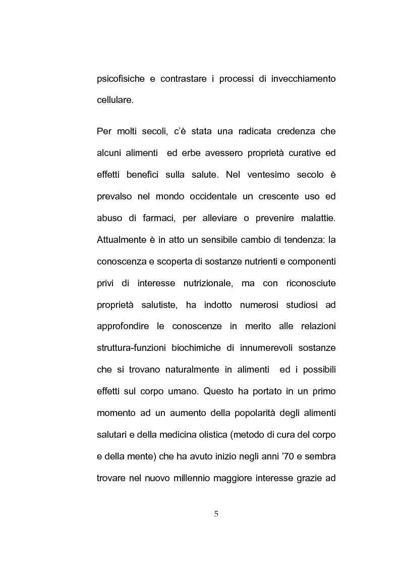 Anteprima della tesi: Separazione e caratterizzazione di FOS e fruttani impiegati nella preparazione di alimenti prebiotici e integratori alimentari, Pagina 5