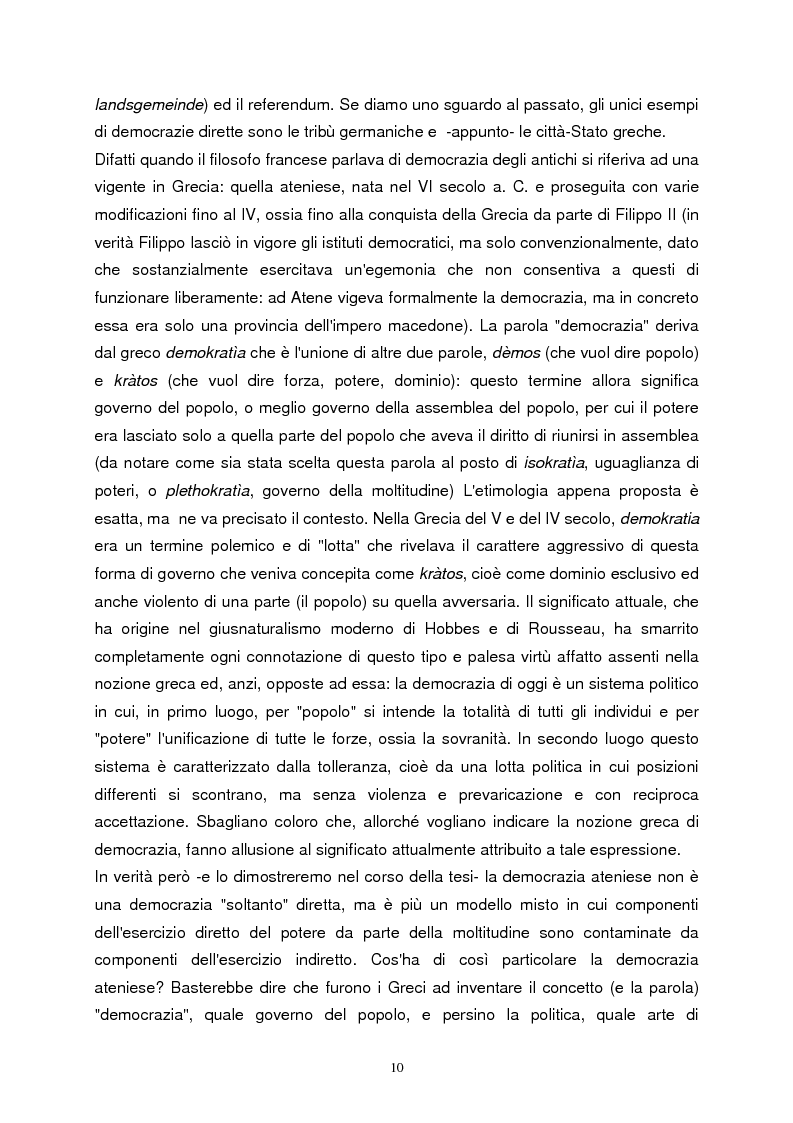 Anteprima della tesi: La democrazia ateniese. Un modello per la democrazia moderna, Pagina 2