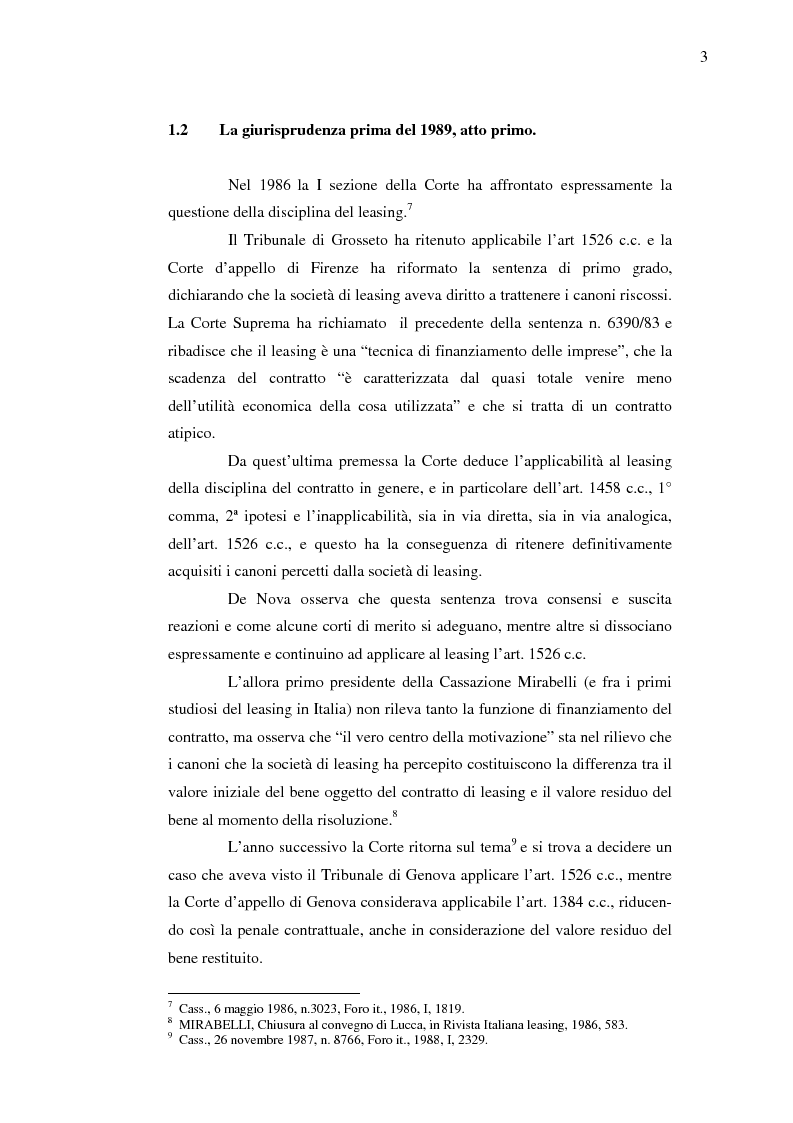 Anteprima della tesi: Costi e benefici secondo i differenti profili giuridici, contabili e tributari delle posizioni delle parti nei contratti di leasing, Pagina 7