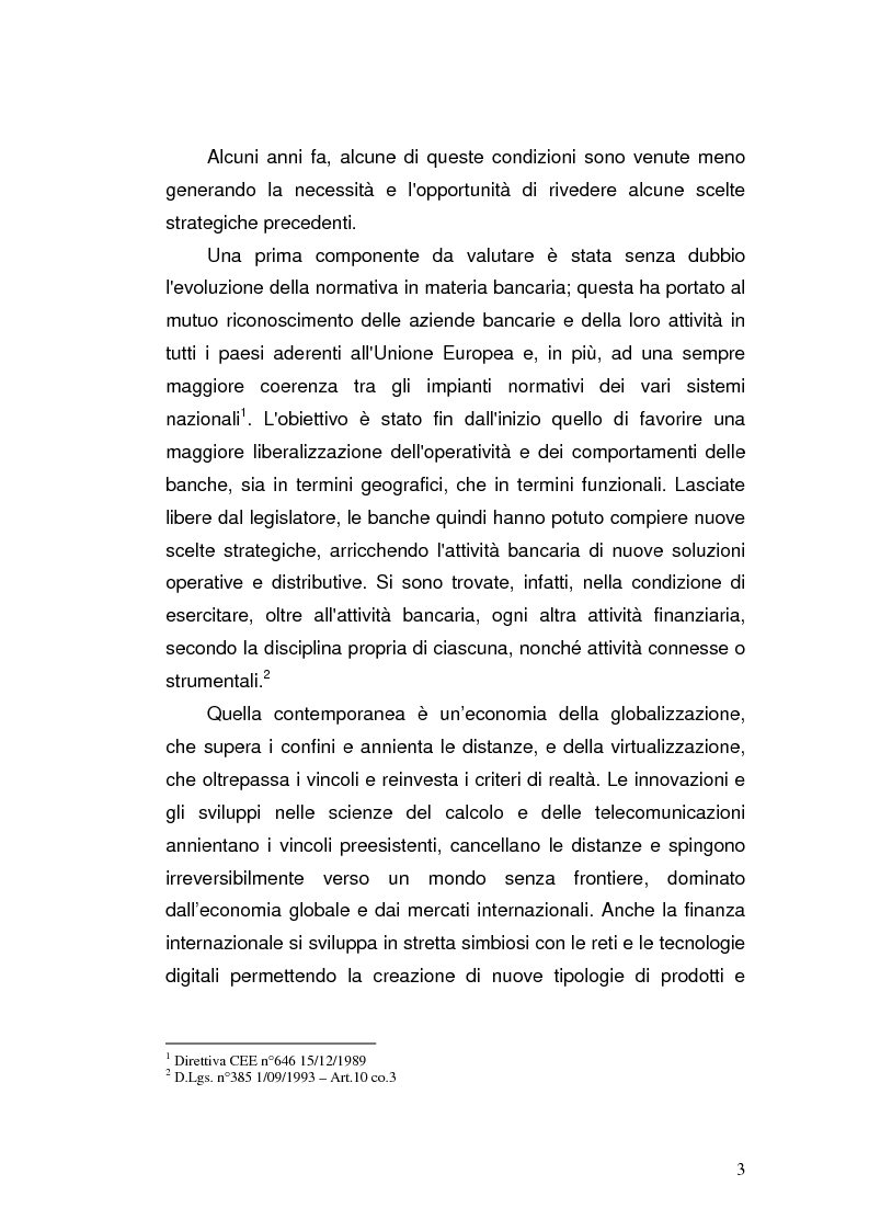 Anteprima della tesi: I prodotti bancari virtuali - Un'indagine di mercato per la Cassa di Risparmio di Asti, Pagina 6