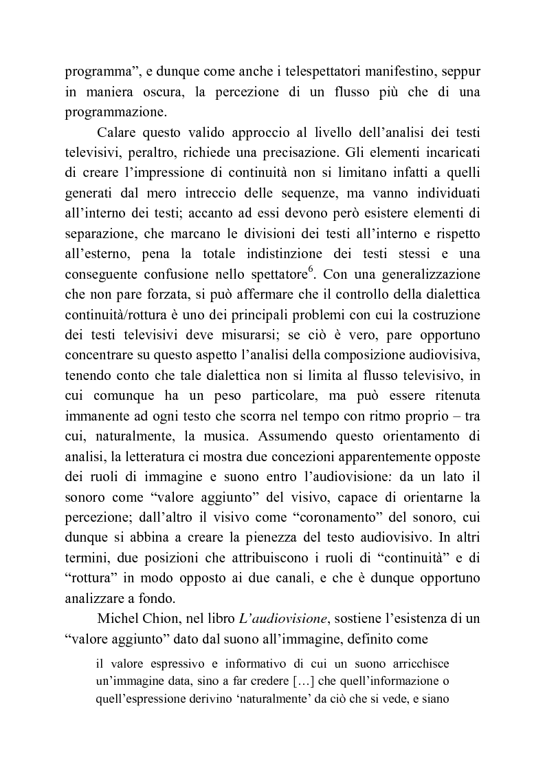 Estratto dalla tesi: Usi della musica nella neotelevisione: una proposta di tassonomia