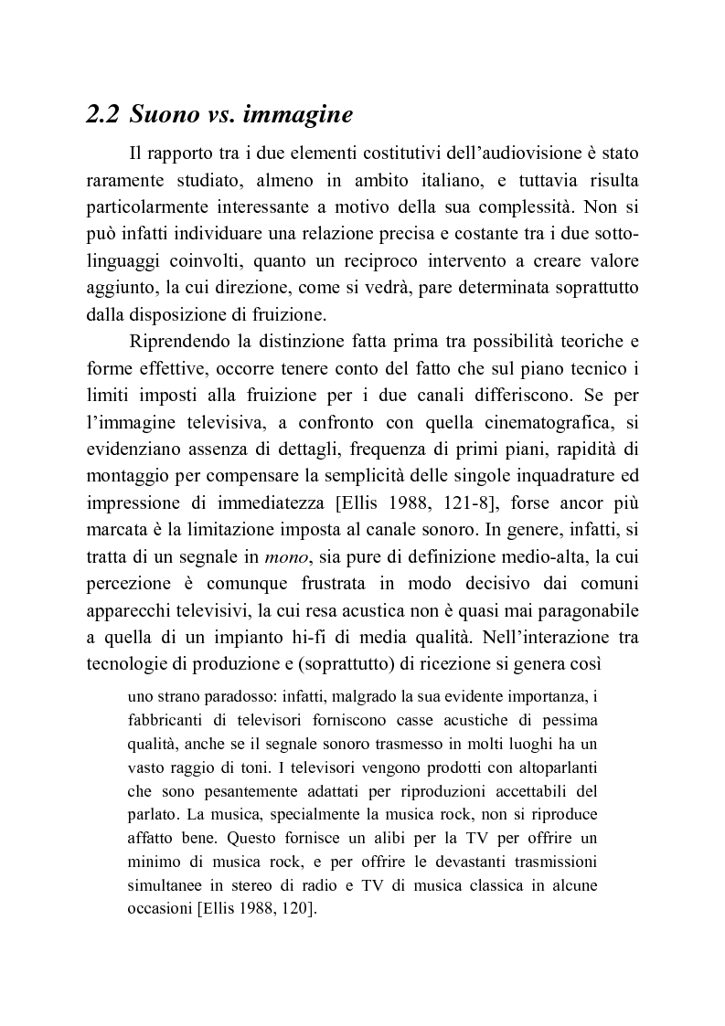 Anteprima della tesi: Usi della musica nella neotelevisione: una proposta di tassonomia, Pagina 15