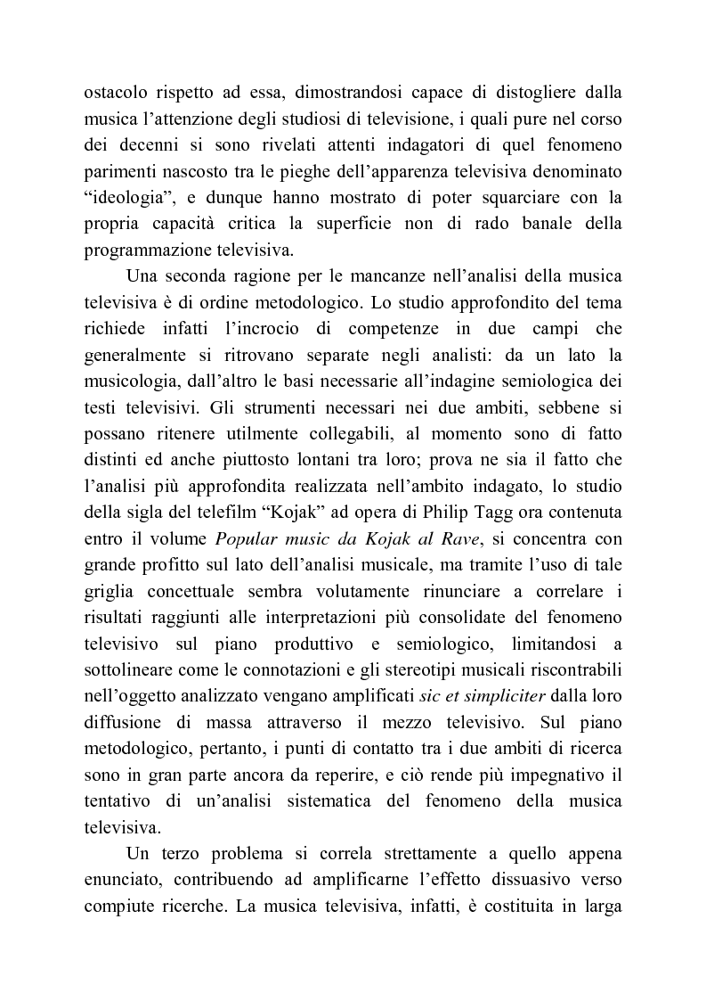 Anteprima della tesi: Usi della musica nella neotelevisione: una proposta di tassonomia, Pagina 3