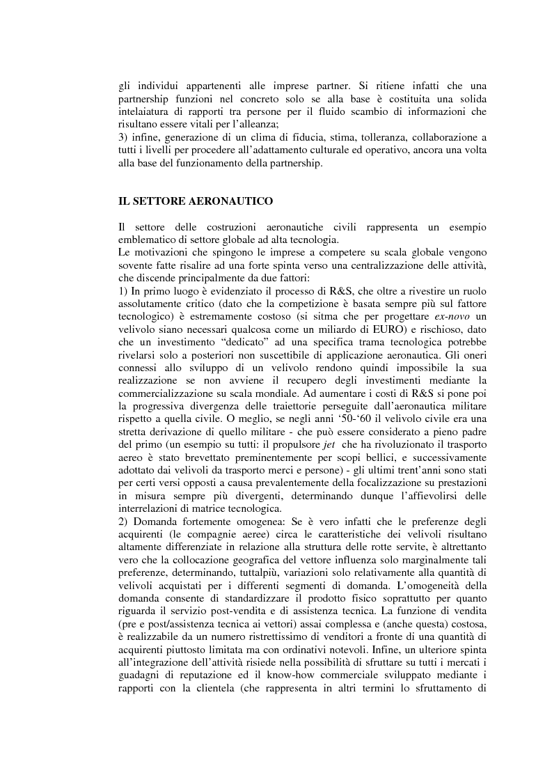 Anteprima della tesi: Relazioni cooperative tra imprese nell'industria aeronautica civile. Il caso Alenia, Pagina 6